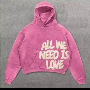 Vibrant Pink Hoodie with Inspirational Message